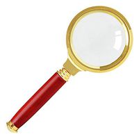 Boutiques / 5X Handheld Magnifier Wood Held Hd Magnifying Lens 50mm Diameter for Old Man Book Reading Jewelry Identification Watches DIY Crafts Carving and Repair Magnifying Glass