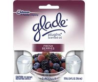 SC Johnson J30 72395 1.34 oz. Plug Ins Scented Oil Air Fresheners Fresh Berries Refills -6 Pack