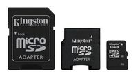 Kingston 16 GB Class 4 MicroSD Flash Card with 2 Adapters (Mini and SD) SDC4/16GB-2ADP