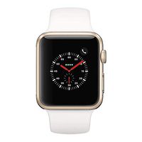 Apple Watch Series 2 Smartwatch 42mm Gold Aluminum Case White Sport Band (White Sport Band) (Renewed) (White)