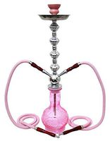 Hookah 26" Pink 2 hose shisha nargila bar narguile nargile glass vase store hoka