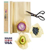 Bees4Seas Beeswax Food Wrap Roll-Large 75"x14". Made In USA. Eco-Friendly, Reusable Food Wrap. Organic, No Synthetic Wax Or Dyes. Sustainable Food Storage Keeps Food Fresh With Zero Waste.