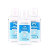 Hand Sanitizer Gel Alcohol Based Hand Wash Gel Quick-drying Water-free Instant Refreshing Hand Soap Gel Disposable for Home Office Traveling (3Pcs, Clear)