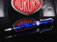 Aurora Optima - Auroloide Blue w/ Chrome Ballpoint Pen - AU-998CBA