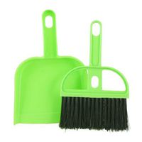 uxcell Mini Car Keyboard Cleaning Whisk Broom Dustpan Set Green Black
