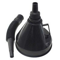 With Strainer Thickened Car Refueling Tool Anti-Corrosion Funnel Detachable Plastic Durable Flexible Handle (Black)