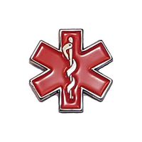 Red Star of Life Lapel Pin Small 0.7" Medical First Aid EMT Paramedic Ambulance - A 125