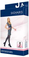 Sigvaris Truly Transparent Pantyhose 20-30mmHg Closed Toe Short Length, Medium Short, Black Mist