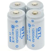 1.2V Ni-MH C Size Rechargeable Batteries High Capacity 12800mAh