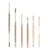 Moligh doll 6 Pcs Earpick Ear Wax Curette Remover Ear Cleaner Spoon Clean Tool