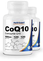 Nutricost CoQ10 (2 Bottles) - 120 Capsules, 100mg, 120 Servings Per Bottle