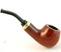 Mr. Brog Bent Bulldog Tobacco Pipe - Model No: 132 Rubel Pecan - Mediterranean Briar Wood - Hand Made