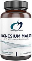 Designs for Health Magnesium Malate - 360mg Magnesium for Energy + Muscle Support (120 Capsules)