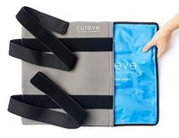 Large Hot and Cold Therapy Gel Pack with Wrap by Cureve (12" x 15") - Reusable Ice Pack with Wrap to Treat Injuries, Aches and Pains on Hip, Knee, Side, Back and Shoulder