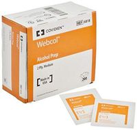 Covidien Webcol Alcohol Prep Pads BX/200 Medium 2-Ply Part No.68181111