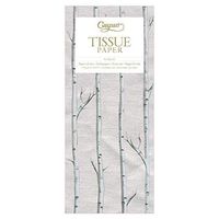 Caspari Birch Tissue Paper in Silver, 16 Sheets Included