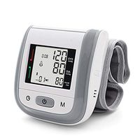 Yongrow Medical Digital Fully Automatic Wrist Blood Pressure Monitor with Large LCD Screen Display Heart Beat Rate Pulse Meter Tonometer (Gray)