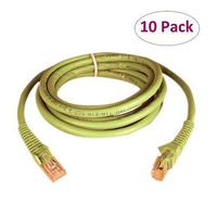 Tripp Lite (N201-007-YW) 10-Pack 7-Ft Yellow RJ45 M/M Cat6 Patch Cable