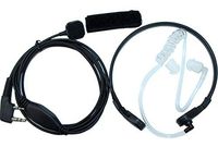 SUNDELY Throat Mic Headset/Earpiece with Finger PTT for Baofeng Radios Walkie Talkie UV-5RA BF-320 BF-999 BF-V6 2-pin