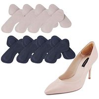 Heel Cushions-Heel Grips/High Heel Pads Inserts,Reusable Heel Liner Protector Best for Loose Shoe,Heel Anti Slips,Blister,Heel Rubbing,for Men Women(Black * 4 + Beige * 4 Leather Heel Heel Post)