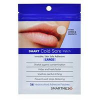 Smart Cold Sore Treatment Patch Large [36 Patches] Help Prevent Breakouts, Soothe Itching and Burning | Skin Safe Adhesive
