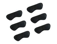 VSUDO Leather Shoe Heel Liner, Shoe Heel Insert, Heel Cushion Inserts, Heel Pads, Heel Insoles, Heel Grips, Design for Men or Women Loose Shoes, Protect Your Heel[3 Pairs-Black-Leather]