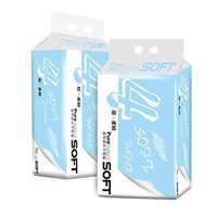 Napkin Paper, 4 Layers Tissue Paper Toilet Paper Pumping Napkin Paper,1 Pack has 6 Rolls