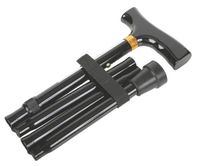 Medline MDS86430W Folding T-Handle Canes, Black (Pack of 6)