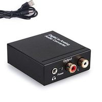 Northbear Digital Coaxial Toslink Optical to Analog L/R RCA Audio Converter Adapter 3.5mm Black