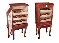 Prestige Import Group - The Belmont Large Humidor w/Glass Door on Legs - Color: Bronze Mahogany
