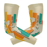 LEVEIS World Map Arm Sleeves UV Protection for Men Women Sunblock Protective Gloves Running Golf Cycling Driving Long Arm Cover 1 Pair