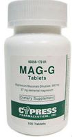 Mag-G Tablets Magnesium Gluconate Dietary Supplement 100 Tablets Each (Pack of 10)