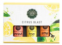 Woolzies 100% Pure Natural Citrus Blast Essential Oil Gift Set | Highest Quality Aromatherapy Therapeutic Grade Undiluted | Refreshing, Cleansing, & Uplifting Scent Best Lemon Grapefruit & Orange Oils