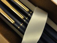 Cross Made in The USA Century Classic Trio of Satin Matte Blue and 23k Gold Appointment Selectip Rollerball Pen, Ball-Point Pen and 0.5MM Pencil Combo Set. Made in Lincoln Rhode Island, USA