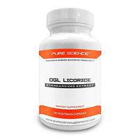 Pure Science DGL Licorice Root 500mg - Contains 3% Glycyrrhiza Glabra Root - Supports Digestive & Respiratory Function - 50 Deglycyrrhizinated Licorice Vegetarian Capsules