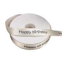 Kylin Express 2CM Wide Happy Birthday Decorative Riband Wrapping Ribbons Gift Wrapping Ribbons, 01