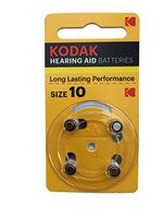 Kodak 4 Pack Hearing Aid Battery Size 10 (PR70, K10ZA) 1.45V EXP 2022
