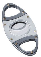 Visol VCUT-14 Hudson Satin Silver Gun Metal Guillotine Cigar Cutter
