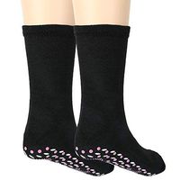 Peiosendor Self Heating Magnetic Sock Therapy Massage Tourmaline Healthcare Comfortable Warm Foot Socks for Women Men (Black)
