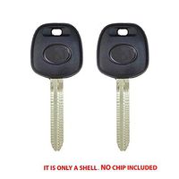 Uncut Non Chip Transponder Blank Key Case Shell - TR47 for Toyota (2 Pack)