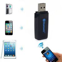 Amjimshop New USB Bluetooth 3.5mm Stereo Audio Music Receiver Adapter for Speaker Iphone Mp3 Black