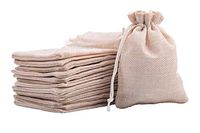 Sansam 25pcs 13.0x17.0cm/5.2''x6.8'' Cream Burlap Gift Bags Hemp/Hessian Bags, Jewelry Pouches, Wedding Favors, Jewelry Packing, Gift Bags
