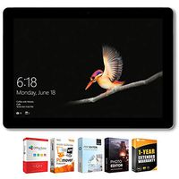 Microsoft MCZ-00001 Surface Go 10-inch 128GB Intel Pentium 4415Y Tablet PC Bundle with Elite Suite 18 Standard Editing Software Bundle and 1 Year Extended Warranty