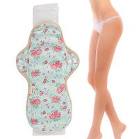 Panty Liners, Sanitary Pad Washable Cloth Menstrual Pad Reusable Soft Female Super-Absorbent Sanitary Napkin for Comfort and Support(Green + Red)