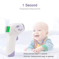 Kukakoo Ear and Forehead Thermometer丨Home Digital Non-Contact IR Infrared Thermometer Forehead Body Temperature Meter for Baby Kids Adults Indoor Outdoor White + Purple