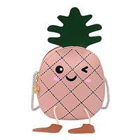 QIUUE Kids Children Cute Cartoon Strawberry Messenger Bag Crossbody Shoulder Bags Handbag, with Comfortable Strap (Pink 1)