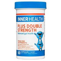 Inner Health Probiotics - Maintain Balance of Gut Flora to Improve Digestion, Immune System, Reduce Gastro Symptoms Like Diarrhea, Cramping & Pain - Once Daily - Double Strength - 60 Count