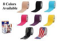Sports Tex"Kinesiology Tape", 5cm X 5M, Black, Single Roll" Made in Korea" Tape (Also Available in Beige, Purple, Yellow, Pink, and Blue)