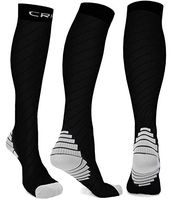Compression Socks Men Women Stockings , 20-30mmhg Knee High Thick Black Sports Running Sock - Support Hose Circulation Recovery , Relief Calves Foot Pain for Athletic Pregnancy Travel Nursing Flying