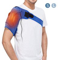 Shoulder Heating Pad, Shoulder Heated Brace Wrap with Compression Pad and Adjustable Strap Heat Therapy for Broken Shoulder, Frozen Shoulder, Arthritis Pain Relief, Left and Right Shoulder(S)